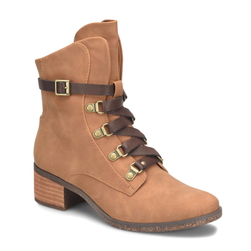 Korks Reese Tan Dark Brown Nubuck PU Boot Size 7M